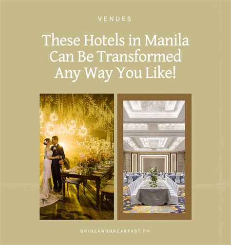 Hotels in Manila for Your Wedding .